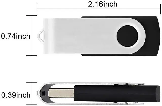 Alt view image 13 of 14 - 10 Pack 8GB USB Flash Drive Flash Drives USB 2.0 Thumb Drive Memory Stick Zip Drives Bulk (8GB, 10 Pack, Black)
