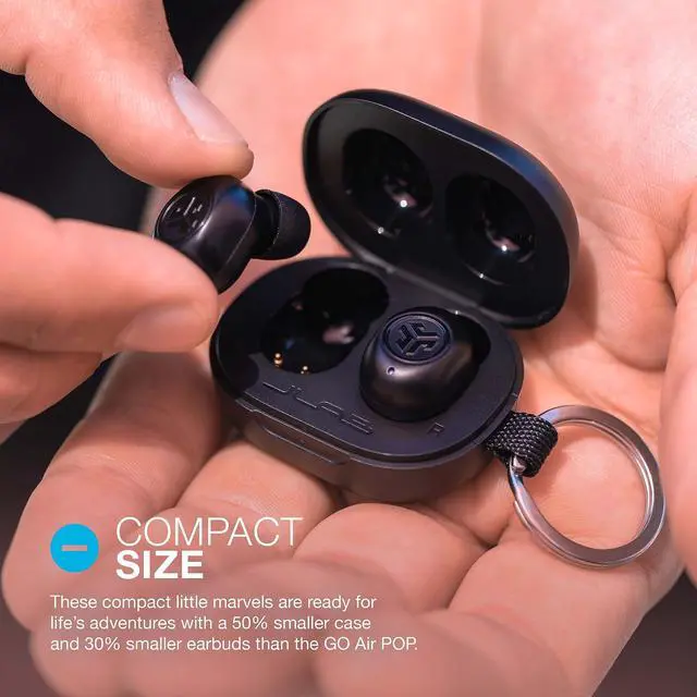 Alt view image 8 of 12 - JBuds Mini True Wireless Bluetooth Earbuds + Charging Case, Charcoal Black, IP55 Sweat and Dust Proof, Bluetooth Multipoint, Be Aware Audio, 3 EQ Sound Settings, Crystal Clear Calls