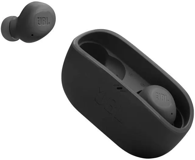 Alt view image 7 of 12 - Vibe Buds - True Wireless Earbuds, Smart Ambient, VoiceAware, Up to 32 total hours of battery life with speed charging, Water and dust resistant, JBL Deep Bass Sound (Black)