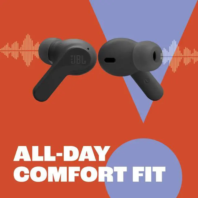 Alt view image 12 of 12 - Vibe Beam - True Wireless JBL Deep Bass Sound Earbuds, Bluetooth 5.2, Water & Dust Resistant, Hands-Free Call with VoiceAware, Up to 32 Hours of Battery Life (Black)