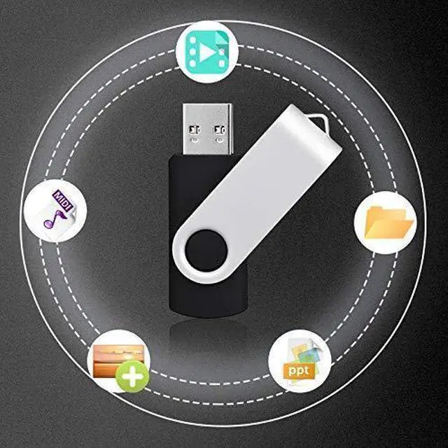 Alt view image 12 of 14 - 16GB Flash Drive 10 Pack USB Flash Drive 16 gb Thumb Drive Memory Stick Zip Drive USB 2.0, 5 Colors (Black, Blue, Green, White, Red)