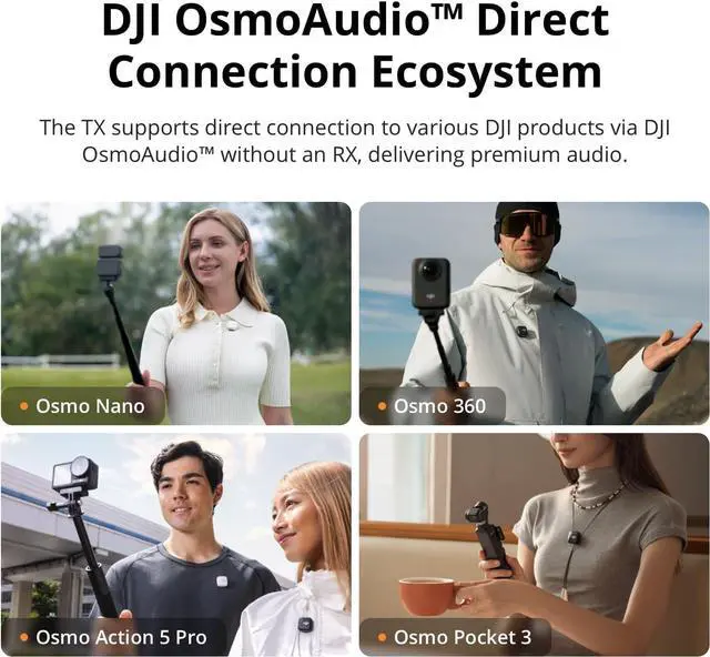Alt view image 12 of 14 - Mic Mini (2 TX + 1 Mobile RX), Wireless Lavalier Microphone for iPhone 17/16/15 & Android/PC/Tablet, Plug-and-Play, 300m Transmission, Ultralight, Active Noise Cancelling, YouTube, Vlog, Streaming