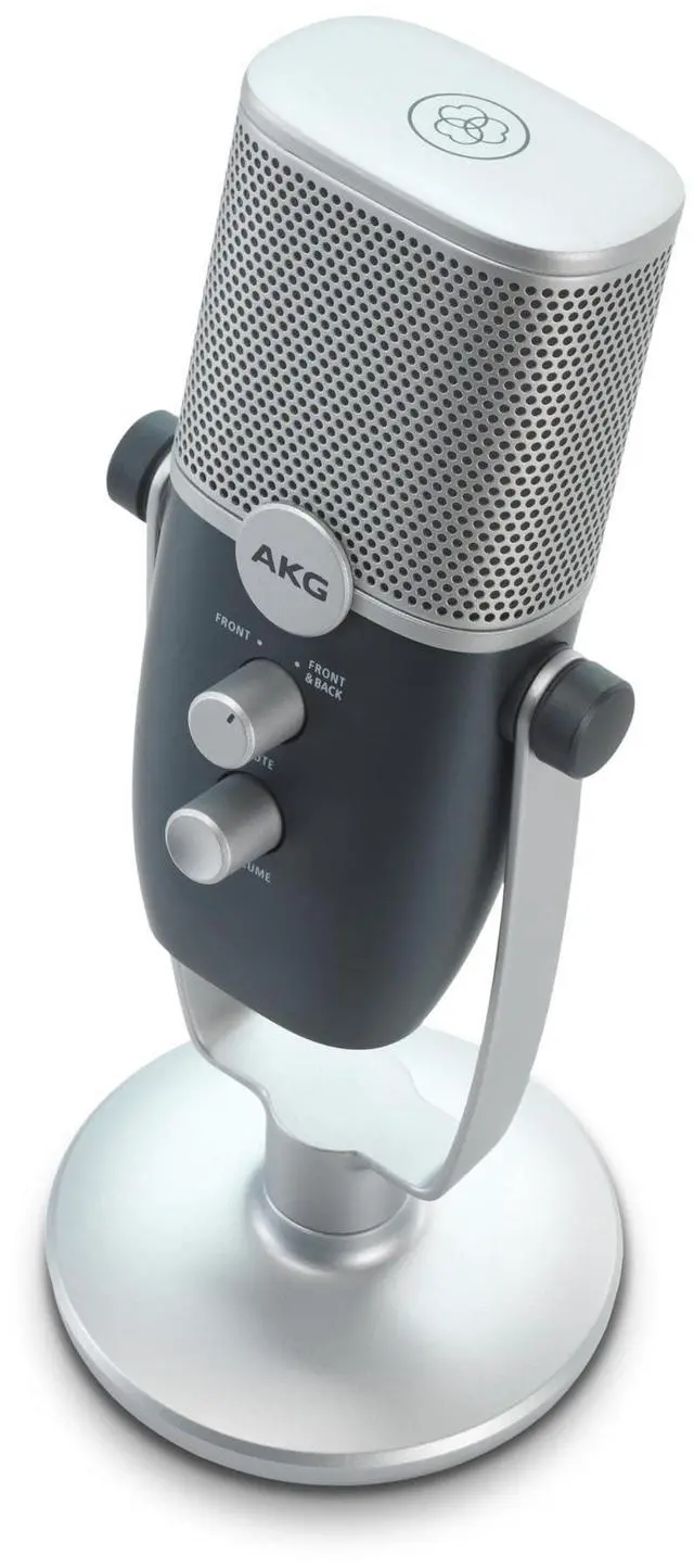 Alt view image 13 of 14 - Pro Audio Ara Professional USB-C Condenser Microphone, Dual Pattern Audio Capture Modes for Podcasting, Video Blogging, Gaming and Streaming, Blue & Silver