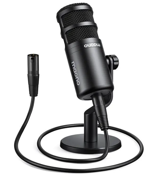 Alt view image 8 of 14 - XLR Podcast Microphone, Cardioid Studio Dynamic Mic for Vocal Recording, Streaming, Voice-Over, Voice Isolation Technology, Metal Mic, Works for Audio Interface, Mixer, Sound Card-PD100