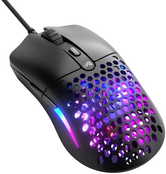 Alt view image 8 of 14 - Model O Eternal Ultralight RGB Gaming Mouse - Wired - 55g Lightweight - Customizable RGB Lighting - 6 Programmable Buttons - Symmetrical Design - 12K DPI Optical Sensor - PC/Mac - Black
