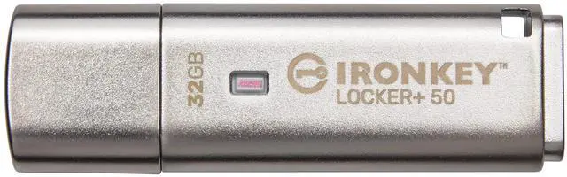 Alt view image 8 of 14 - Ironkey Locker+ 50 32GB Encrypted USB Flash Drive | USB 3.2 Gen 1 | XTS-AES Protection | Multi-Password Security Options | Automatic Cloud Backup | Metal Casing | IKLP50/32GB,Silver