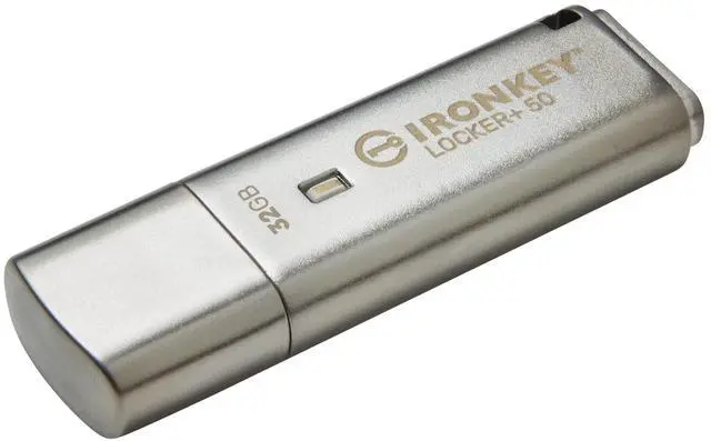 Alt view image 10 of 14 - Ironkey Locker+ 50 32GB Encrypted USB Flash Drive | USB 3.2 Gen 1 | XTS-AES Protection | Multi-Password Security Options | Automatic Cloud Backup | Metal Casing | IKLP50/32GB,Silver