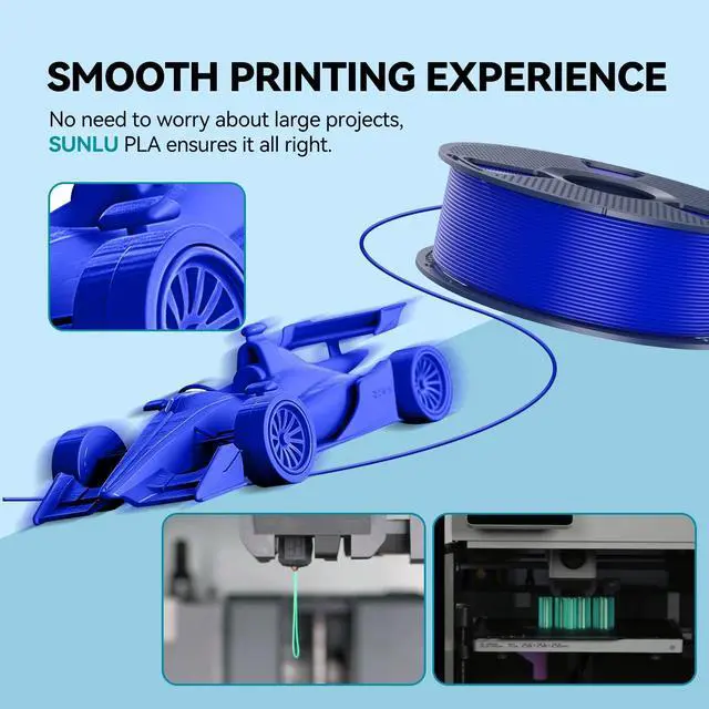 Alt view image 10 of 14 - 4kg PLA 3D Printer Filament Bundle, Neatly Wound PLA Filament 1.75mm ±0.02mm, Individually Vacuum Packed, 4kg in Total, 1kg per Spool, 4 Pack, 4000g, 4Black