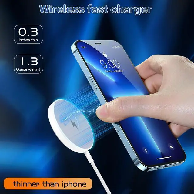Alt view image 13 of 14 - Magnetic Wireless Charger for iPhone 16 15 Wireless Charging,Fast Mag-Safe Charger 2Pack 6FT with Apple USB C Charging Block for iPhone 16 Pro Max/16Pro/15 Pro/16/15/14/13/12/Plus/AirPods 3/2/Pro 2