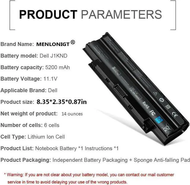 Alt view image 11 of 14 - 11.1v 48wh Laptop Battery for Dell Inspiron13R N3010 N3110 14R N4010 N4110 N4050 M4040 15R N5010 N5110 N5030 N5040 N5050 M5040 M5040 17R N7010 N7110 Battery fits 3550 3520 TKV2V JIKND 04YRJH