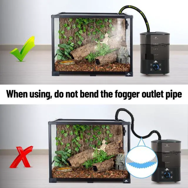 Alt view image 7 of 7 - 4L Reptile Humidifier Fogger Top Fill, Automatic Misting System for Reptiles, Adjustable Fogging, Leak-Proof, Timing Terrarium Mister Tank Humidifier for Snake Chameleon Frog Hermit Crab