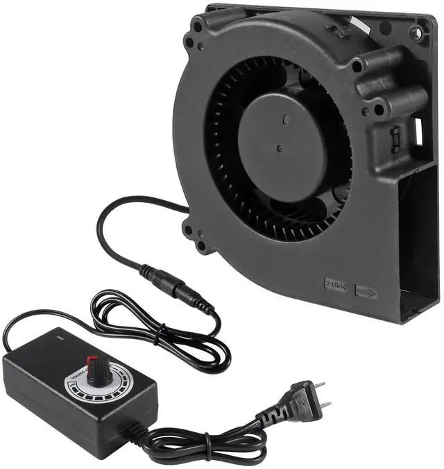 Main image of 1 Set PC Fans 120mm (120mm x 32mm) with Variable Speed Controller 3V to 12V, Axial Computer Fan with AC Plug 110V 120V 220V, Vent Fan for PC Cooler Biltong Box Cabinet Receiver Xbox DVR