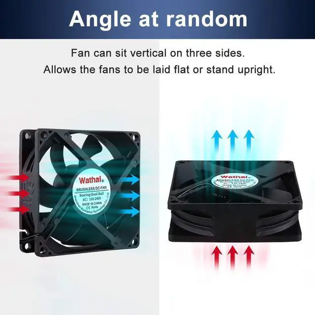 Alt view image 4 of 7 - 80mm EC Axial Fan AC 110V 115V 120V 220V 240V Brushless Cooling Fan 80mm x 25mm