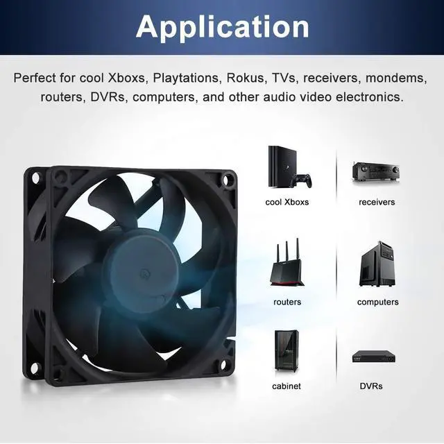 Alt view image 6 of 7 - 80mm EC Axial Fan AC 110V 115V 120V 220V 240V Brushless Cooling Fan 80mm x 25mm
