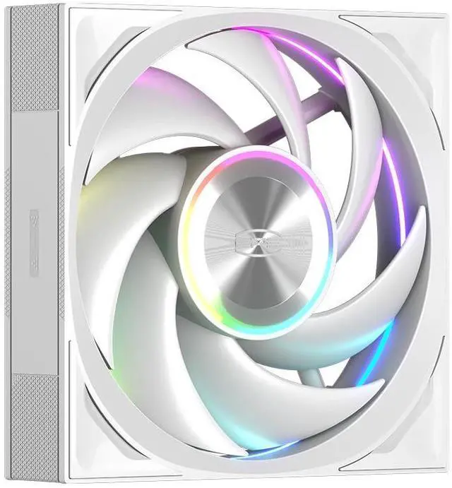 Main image of 120mm PWM Case Fan, Dual Halo Lighting, Wireless Connection Design, Dual Ball Bearing, High Static Pressure, 5V 3-Pin Sync, Single Fan (F7 X120 ARGB White)