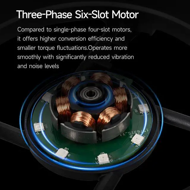 Alt view image 4 of 7 - 120mm PWM Case Fan, Dual Halo Lighting, Wireless Connection Design, Dual Ball Bearing, High Static Pressure, 5V 3-Pin Sync, Single Fan (F7 X120 ARGB White)