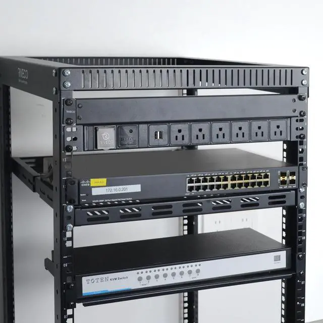 Alt view image 5 of 5 - 2PCS 1U Blank Panel for Server Racks & Network Cabinets 19" Blind Plate Black