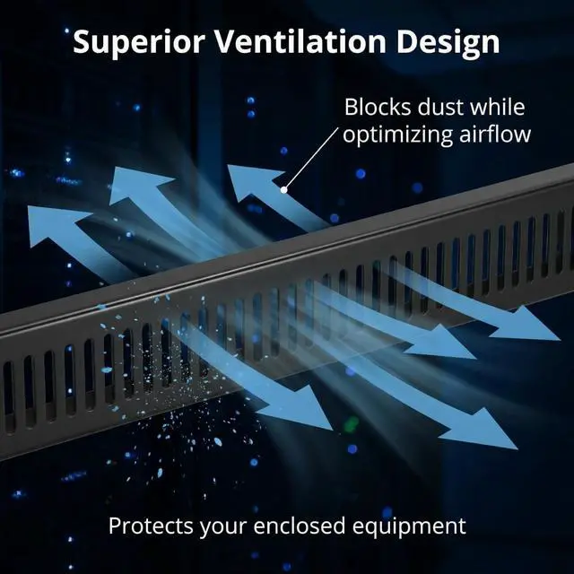 Alt view image 5 of 6 - 5 Pack of 1U Blank Panel - Metal Rack Mount Filler Panel for 19in Server Rack Cabinet or Enclosure (1U Venting Panel)
