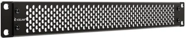 Main image of 1U Ventilated Blank Panel for 19" Server Rack, Detachable Design Network Cabinet Spacer, S45C Carbon Steel Rack Filler Plate with Screws, Black 1-Pack