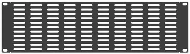 Alt view image 2 of 4 - 2 Pack of 3U Vented Blank Panel - Metal Rack Mount Filler Panel for 19in Server Rack Cabinet or Enclosure, Black (3U)