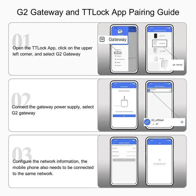 Alt view image 7 of 7 - Smart Lock Wi-FI Gateway,Remote Access Hub for Smart Door Lock,Works with TTLock App & Alexa (Model G2, Supports 2.4G Wi-Fi Only)