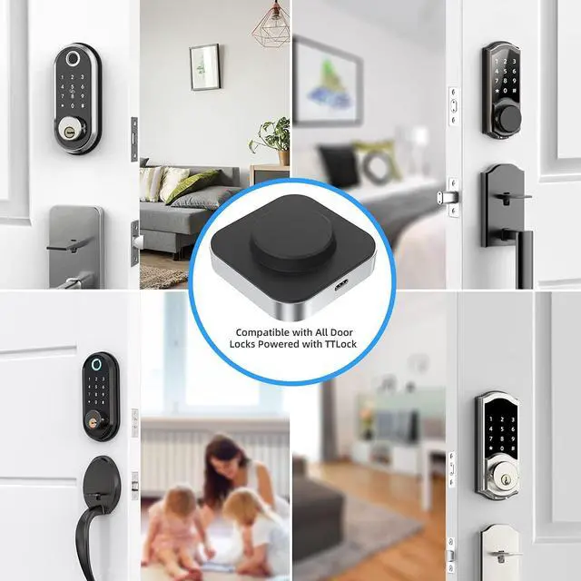 Alt view image 6 of 6 - Smart Door Lock WiFi Gateway, Bluetooth Keyless Entry Electronic Door Lock Wi-Fi Bridge, Nextlock Smart Deadbolt WiFi Hub Compatible with Alexa