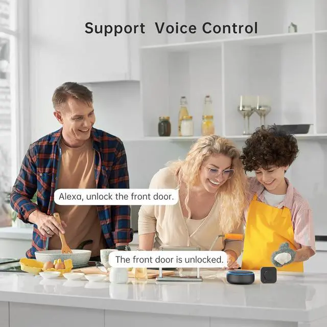 Alt view image 5 of 5 - Smart Lock Wi-Fi Gateway: Wi-Fi Bridge Remotely Control Your Smart Lock Set WiFi Hub Compatible with Tuya Lock Alexa Google Home
