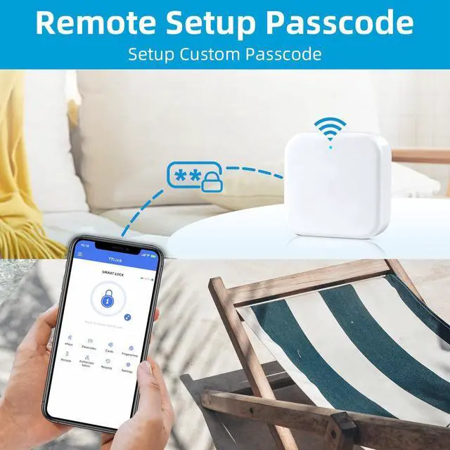 Alt view image 4 of 6 - Smart Lock G2 WiFi Gateway,Keyless Entry Door Lock & TT Lock App Bluetooth Remotely Control, Paired with Smart Door Lock WiFi Gateway Smart Hub Compatible with Alexa Voice Control