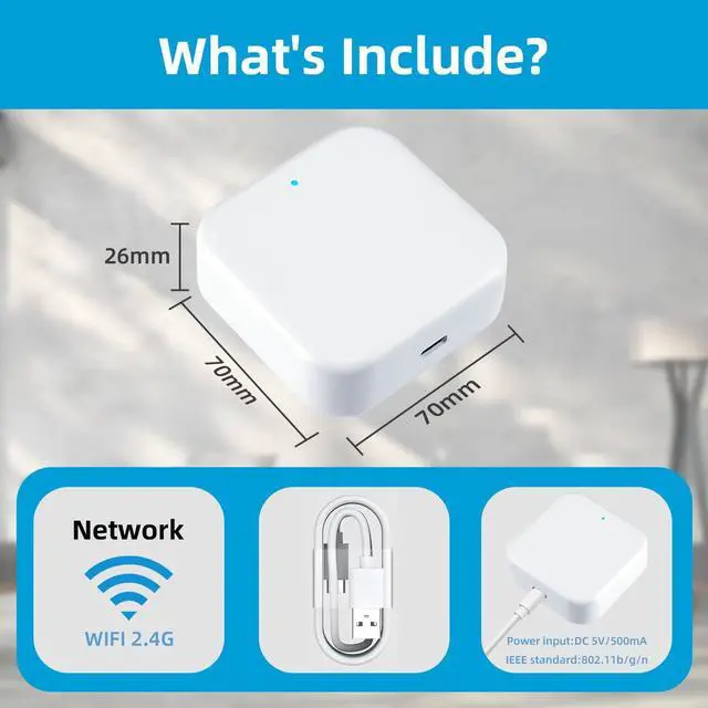 Alt view image 6 of 6 - Smart Lock G2 WiFi Gateway,Keyless Entry Door Lock & TT Lock App Bluetooth Remotely Control, Paired with Smart Door Lock WiFi Gateway Smart Hub Compatible with Alexa Voice Control