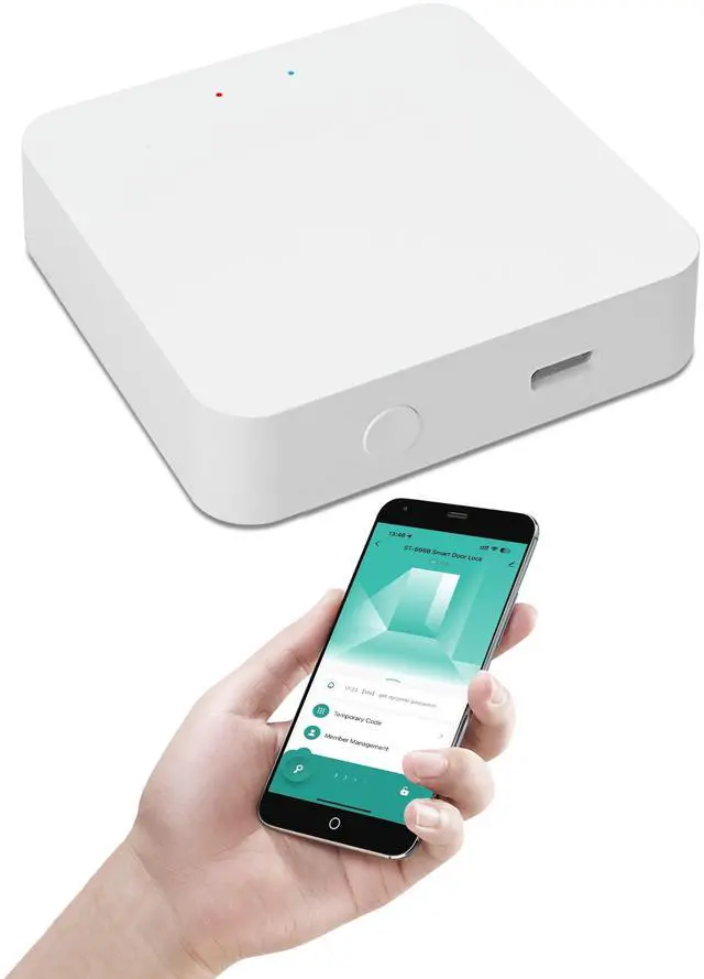 Main image of Bluetooth Gateway for Smart Door Lock, WiFi Gateway for Smart Life, Tuya/SmartLife App to Remotely Control, Voice Control Compatible with Alexa & Google Assistant,Only Support 2.4G WiFi