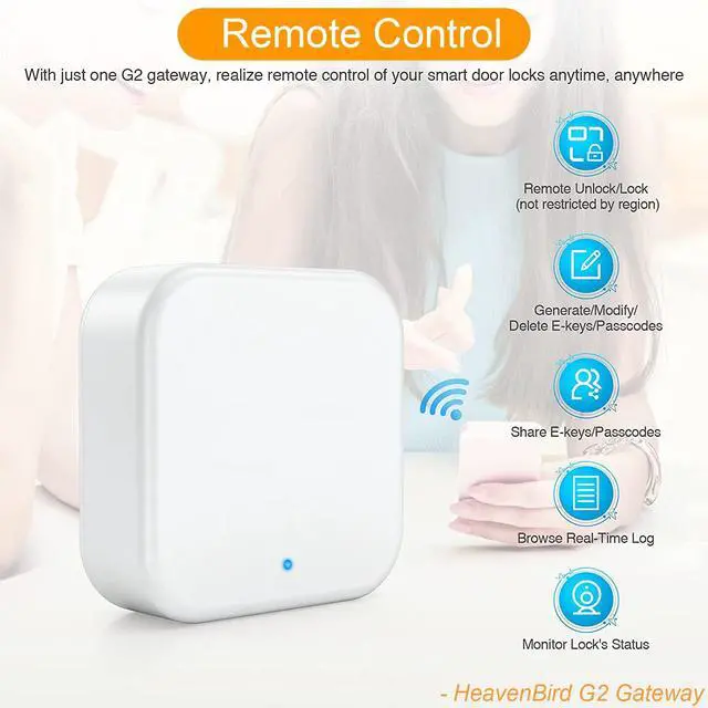 Alt view image 5 of 7 - G2 Gateway for TT/DD Lock App, Gateway for Smart Door Lock with Remote Control, Only Work 2.4G Wi-Fi, Compatible with Alexa Voice Control