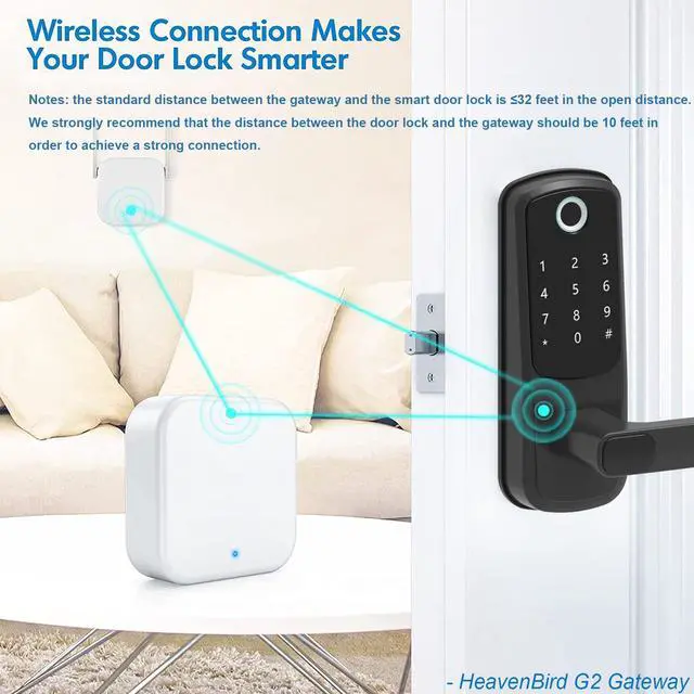 Alt view image 6 of 7 - G2 Gateway for TT/DD Lock App, Gateway for Smart Door Lock with Remote Control, Only Work 2.4G Wi-Fi, Compatible with Alexa Voice Control