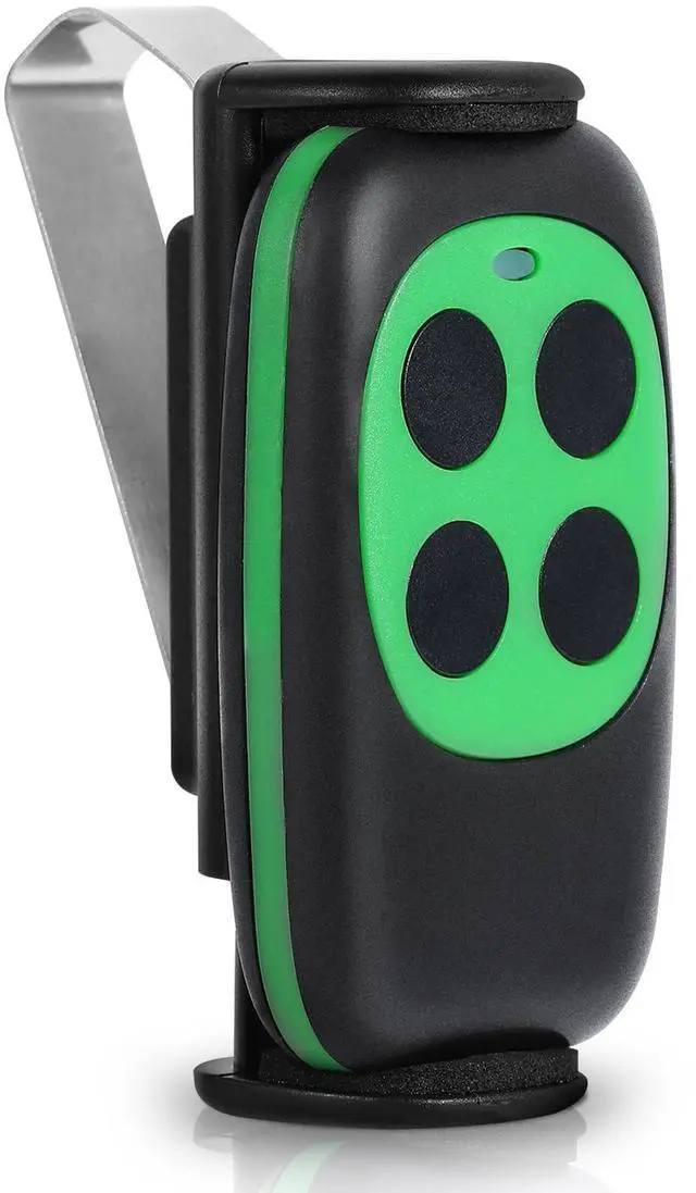 Main image of Garage Door Remote Universal Cloning Homelink Programmable Learning Remote 4-Button Multi Frequency 280MHZ-868MHZ with Clips (Green)