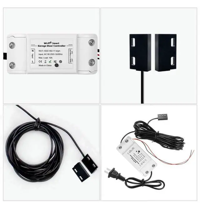 Alt view image 2 of 7 - Smart Garage Door Opener Compatible with Alexa, Google Assistant & Smart Life App Universal WiFi Garage Door Controller Remote Control, Voice Control, Real-Time Notifications (US Plug)