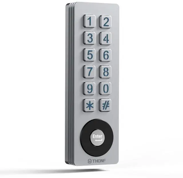 Main image of Universal Garage Door Opener Wireless Keyless Keypad for LiftMaster Chamberlain Genie Craftsman Linear Wayne Dalton Openers Produced, Metal Case Keyless Garage Door Access System (Rectangular)