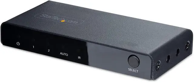 Main image of 2-Port 8K HDMI Switch, HDMI 2.1 Switcher 4K 120Hz/8K 60Hz UHD, HDR10+, HDMI Switch 2 in 1 Out, Auto/Manual Source Switching, Power Adapter and Remote Included (2PORT-HDMI-SWITCH-8K)