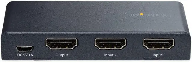 Alt view image 3 of 6 - 2-Port 8K HDMI Switch, HDMI 2.1 Switcher 4K 120Hz/8K 60Hz UHD, HDR10+, HDMI Switch 2 in 1 Out, Auto/Manual Source Switching, Power Adapter and Remote Included (2PORT-HDMI-SWITCH-8K)