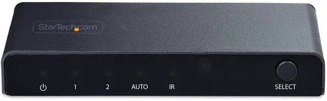 Alt view image 4 of 6 - 2-Port 8K HDMI Switch, HDMI 2.1 Switcher 4K 120Hz/8K 60Hz UHD, HDR10+, HDMI Switch 2 in 1 Out, Auto/Manual Source Switching, Power Adapter and Remote Included (2PORT-HDMI-SWITCH-8K)