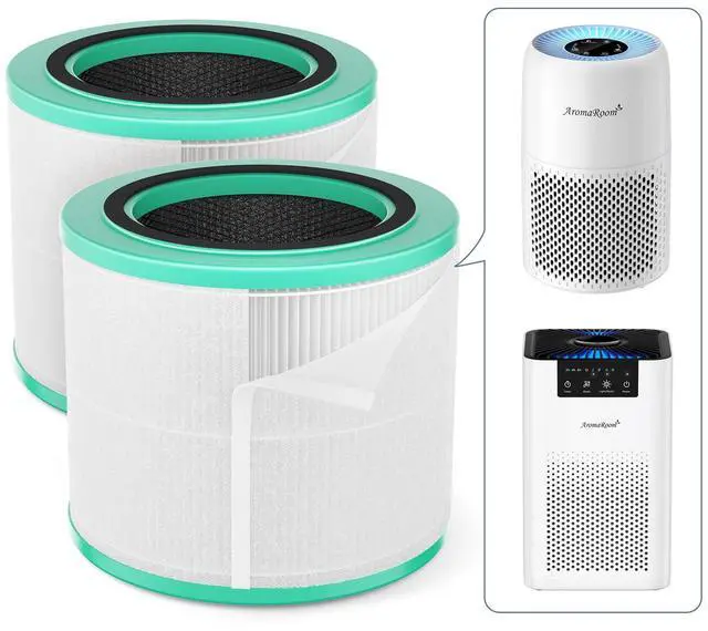 Alt view image 4 of 7 - Air Purifiers for Bedroom with 3-in-1 HEPA Filter, Air Purifiers for Home Pet Pee Smell with Aromatherapy, Quiet 360° Airflow Air Cleaner, Air Purifier Filter Replacement