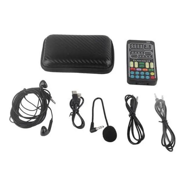 Alt view image 7 of 7 - Portable Voice Changer, I9 Voice Changer Set - Multifunction Portable Mini Sound Card Sound Board for PS4, PS5, One, PC, Phone, Laptops with Adjustable Voice Functions