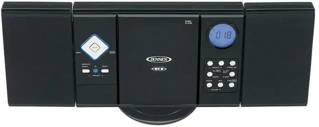 Alt view image 4 of 4 - Wall Mountable Vertical Loading CD Player with Stereo Speakers JEN-JMC-180A