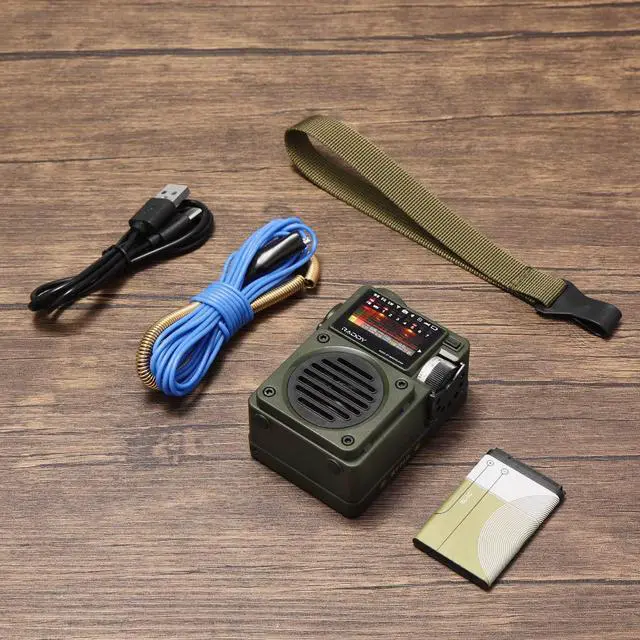 Alt view image 7 of 7 - RF750 Portable Shortwave Radio AM/FM/SW/WB Receiver with NOAA Alerts - Pocket Retro Mini Radio Rechargeable, w/ 9.85 Ft Wire Antenna