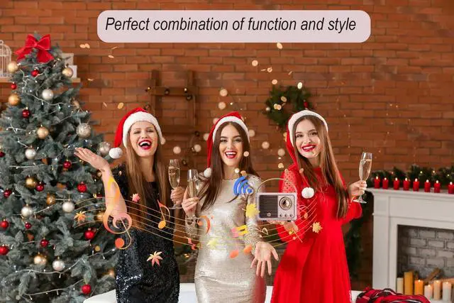 Alt view image 5 of 7 - Retro Bluetooth Speaker, Vintage Decor, Small Wireless Bluetooth Speaker, Cute Old Fashion Style for Kitchen Desk Bedroom Office Outdoor,Birthday Gifts Ideas for Women Teenage