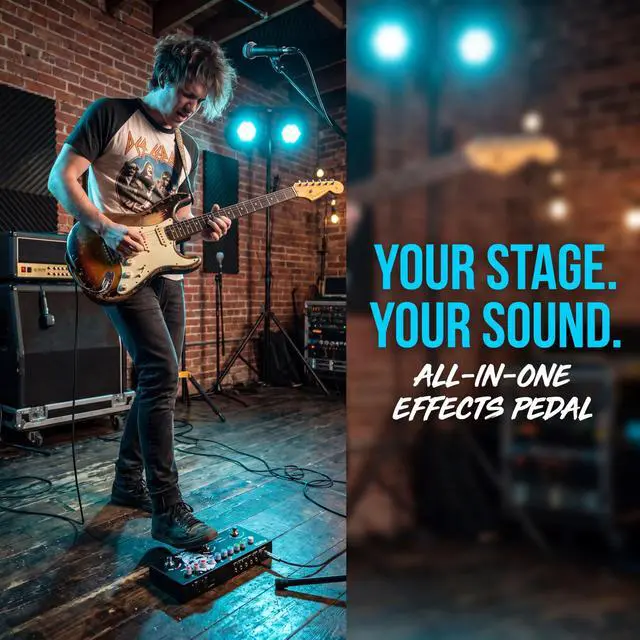 Alt view image 6 of 7 - Multi Effects Guitar Pedal, 9 AMP Models & 8 IR Cab, Delay Reverb Distortion Overdrive, Rechargeable Portable Guitar Effects Processor, Support 3rd Party IR Loading, Bluetooth & Recording