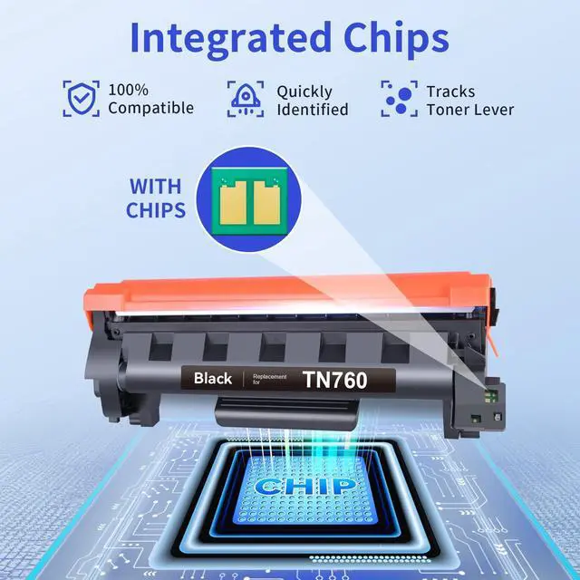 Alt view image 5 of 7 - TN760 TN-760 Toner 4 Pack Replacement for Brother TN760 TN730 TN-760 TN-730 Compatible with tn760 Toner for Brother Printer MFC-L2710DW MFC-L2750DW DCP-L2550DW HL-L2370DW Printer