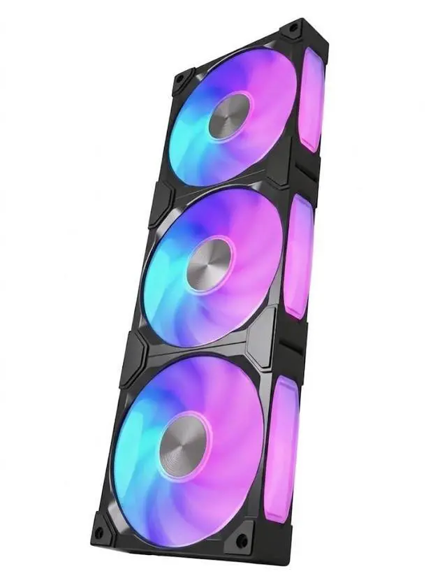 Main image of BF12 360mm All-in-One ARGB PWM Case Fan,Single-Frame Unit,28mm Thick High Static Pressure Design, High Airflow,1800RPM Max,One-Cable Integrated Design for PC Case, 5V 3-Pin RGB Sync,Black