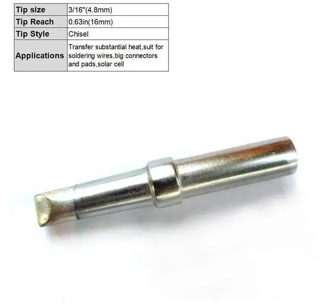Alt view image 6 of 7 - Soldeirng Tips Replacement for Weller WES51 WESD51 WE1010NA WCC100 PES51 ET Tip Set 10pcs Pack