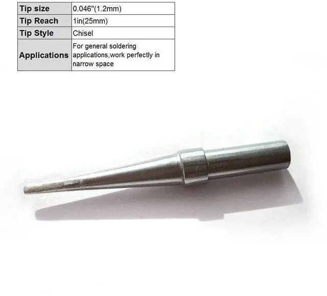 Alt view image 7 of 7 - Soldeirng Tips Replacement for Weller WES51 WESD51 WE1010NA WCC100 PES51 ET Tip Set 10pcs Pack
