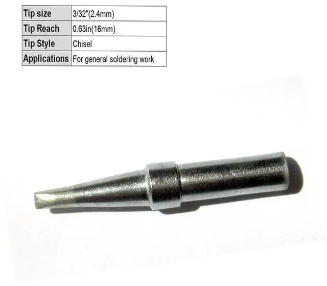 Alt view image 5 of 7 - Soldeirng Tips Replacement for Weller WES51 WESD51 WE1010NA WCC100 PES51 ET Tip Set 10pcs Pack