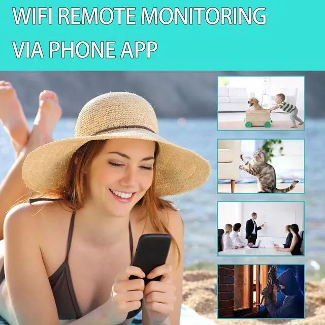 Alt view image 5 of 7 - Hidden Spy Camera, USB Charger Design, 1080P HD, Motion Detection, Loop Recording, WiFi, Indoor Home Security Nanny Cam, Black